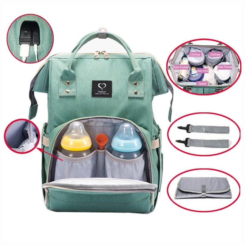 Diaper Bag Nappy Bag Waterproof Mom Maternity Travel Backpack Designer