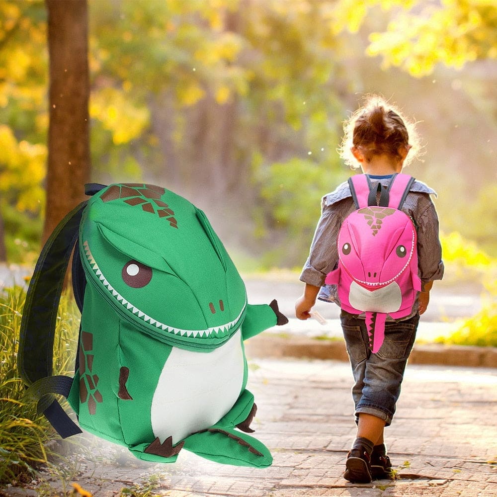 Dino Dreams™: 3D Dinosaur Animal Print Kids Backpack (RANDOM COLOR) – Roar into Adventure in Style!