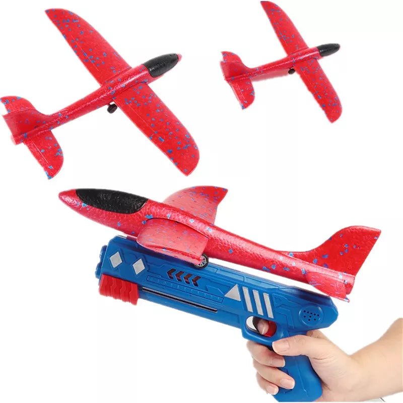 SkyGlider: One-Click Foam Airplane Toy with Large Throwing Plane - Perfect Gift for Adventurous Kids!