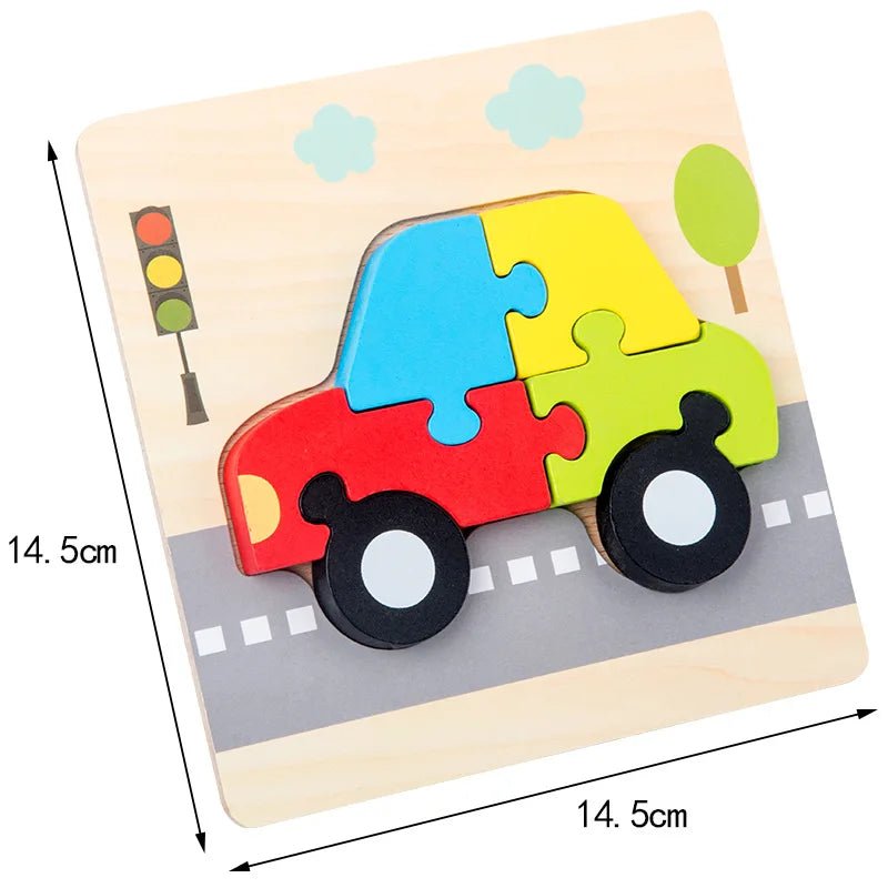 WonderWood™ 3D Animal Traffic Puzzle - The Little Big Store