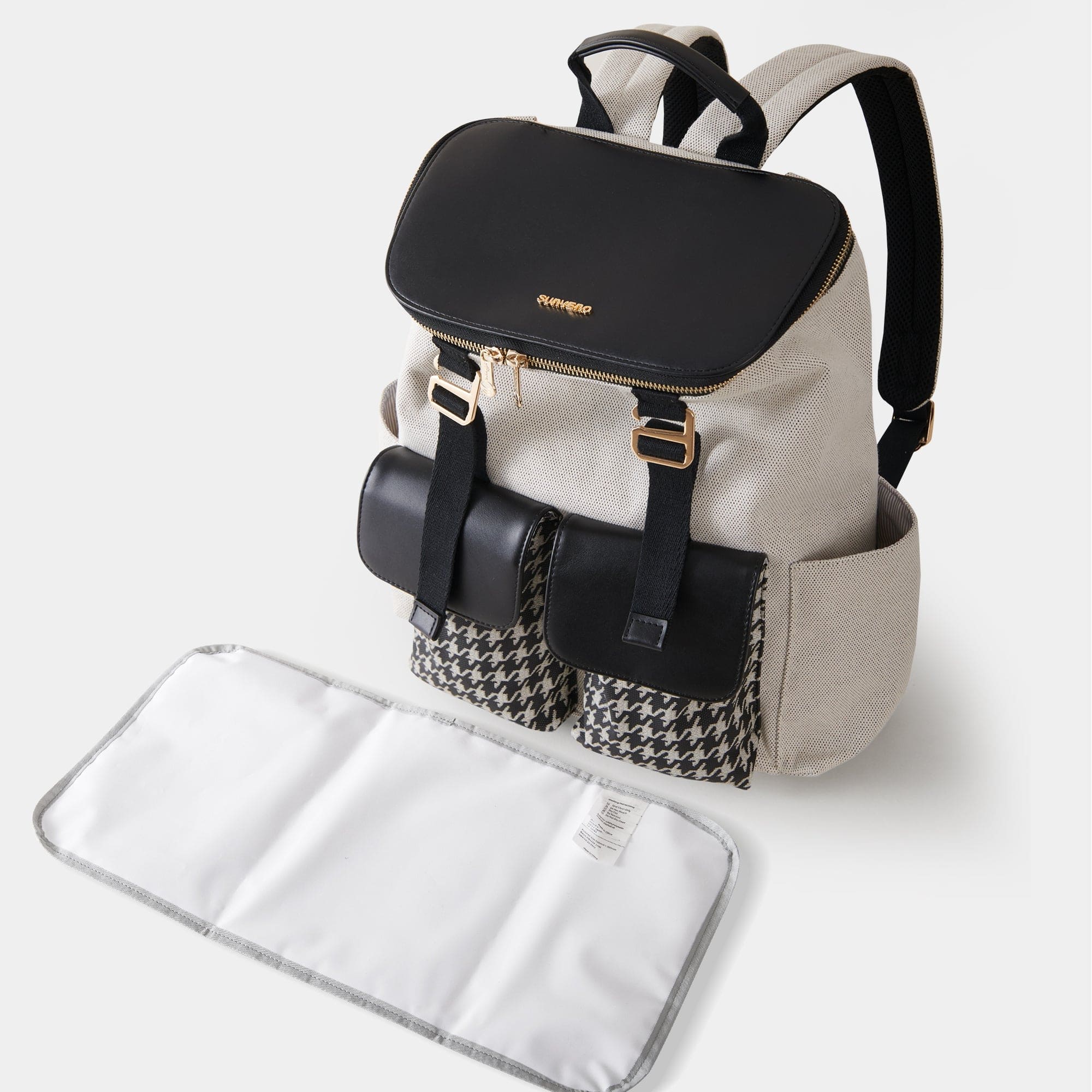 Houndstooth Diaper Backpack - The Little Big Store