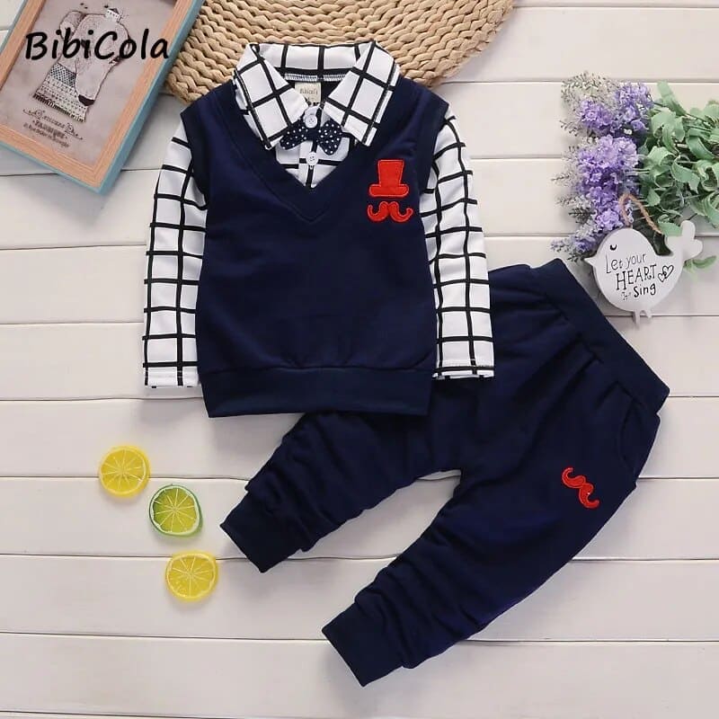 ππΆ JollyTots Delight! Bibicola Baby Boy Outfit Set ππ - The Little Big Store