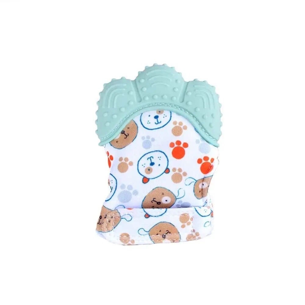 Keep Teething Troubles at Bay with our Heart & Star Print Silicone Teether Mitten! ππΆπ¦· - The Little Big Store