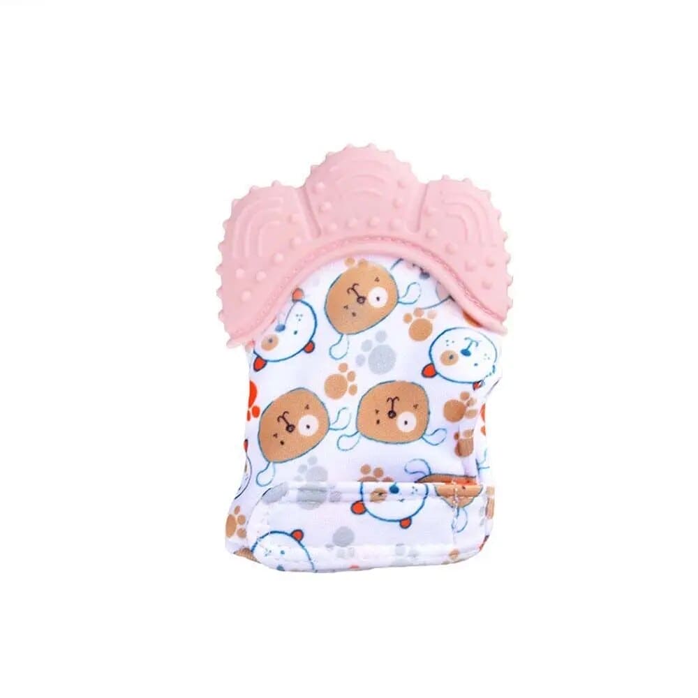 Keep Teething Troubles at Bay with our Heart & Star Print Silicone Teether Mitten! ππΆπ¦· - The Little Big Store