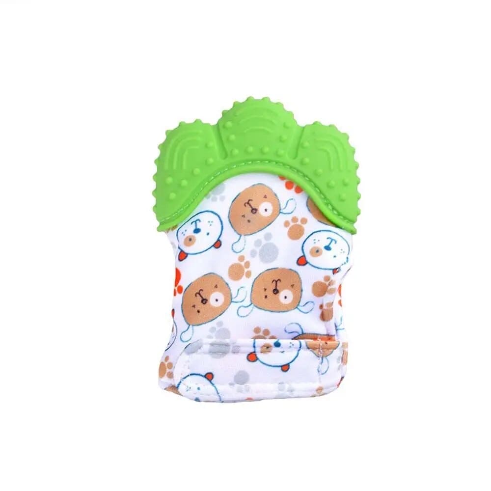Keep Teething Troubles at Bay with our Heart & Star Print Silicone Teether Mitten! ππΆπ¦· - The Little Big Store