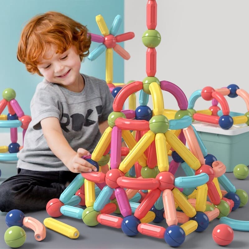 🧲 MagnaStix™ Magnetic Building Blocks Set for Kids