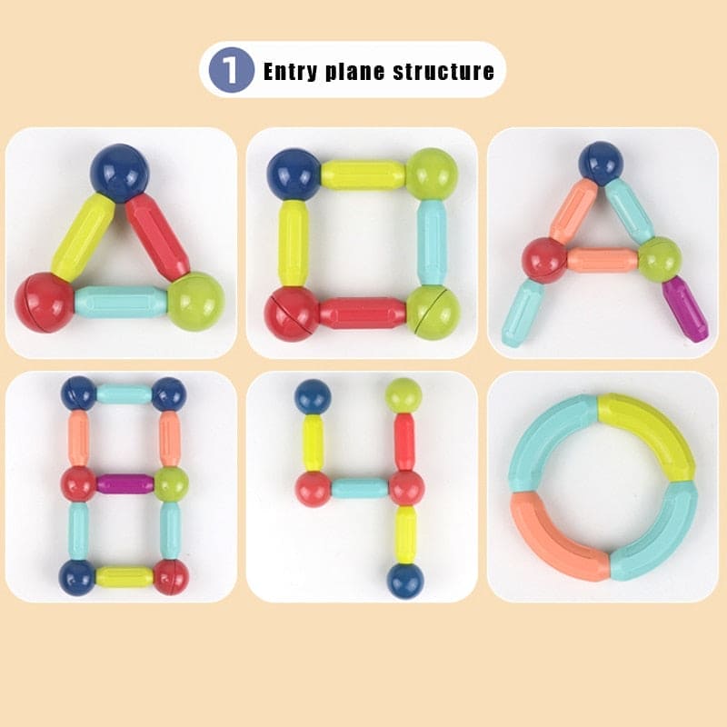 🧲 MagnaStix™ Magnetic Building Blocks Set for Kids