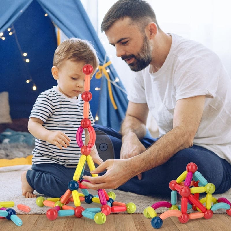 🧲 MagnaStix™ Magnetic Building Blocks Set for Kids