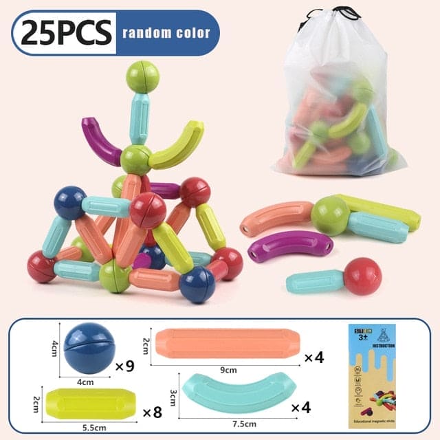 🧲 MagnaStix™ Magnetic Building Blocks Set for Kids
