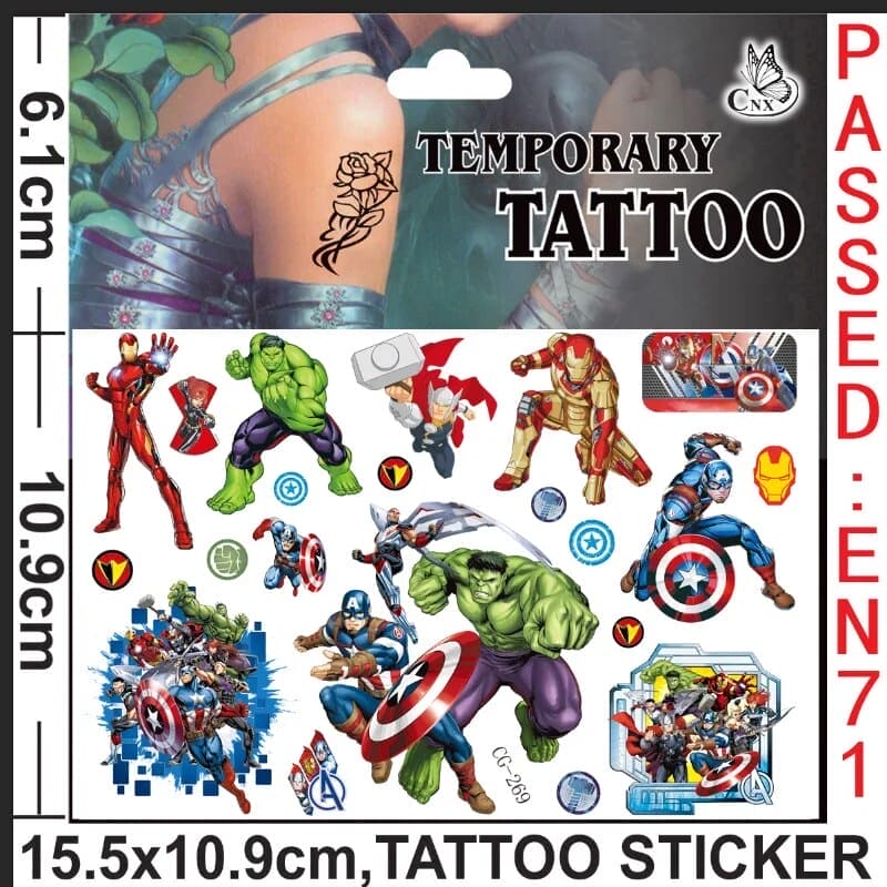 π·οΈπ₯ Marvel Avengers Spiderman Tattoo Stickers: Unleash Your Inner Hero! πͺπ - The Little Big Store