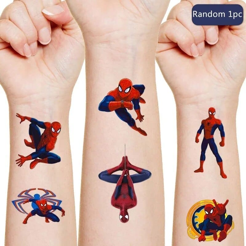 π·οΈπ₯ Marvel Avengers Spiderman Tattoo Stickers: Unleash Your Inner Hero! πͺπ - The Little Big Store