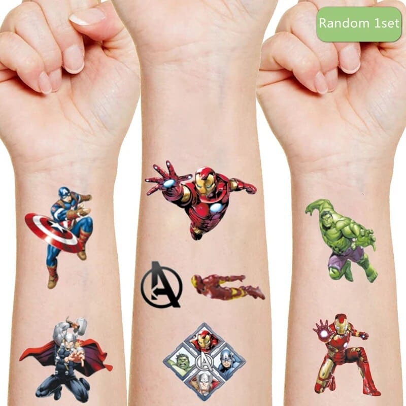 π·οΈπ₯ Marvel Avengers Spiderman Tattoo Stickers: Unleash Your Inner Hero! πͺπ - The Little Big Store