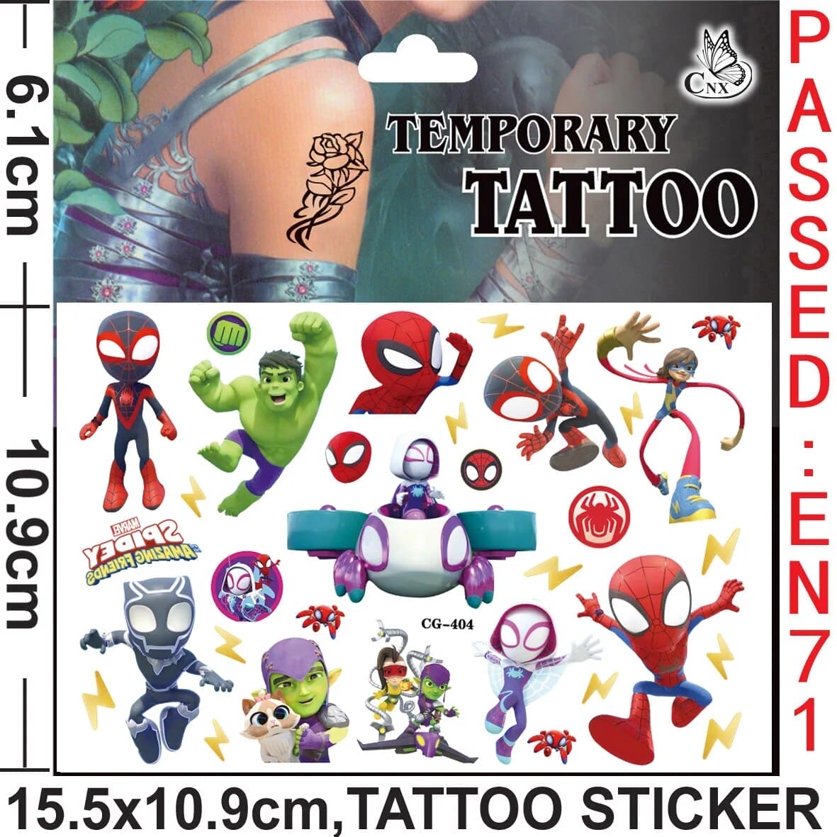 π·οΈπ₯ Marvel Avengers Spiderman Tattoo Stickers: Unleash Your Inner Hero! πͺπ - The Little Big Store