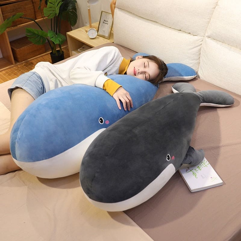 🐳💙 Ocean Wonders™ Giant Blue Whale Plush – Dive Into Cuddly Adventure! 🌊✨