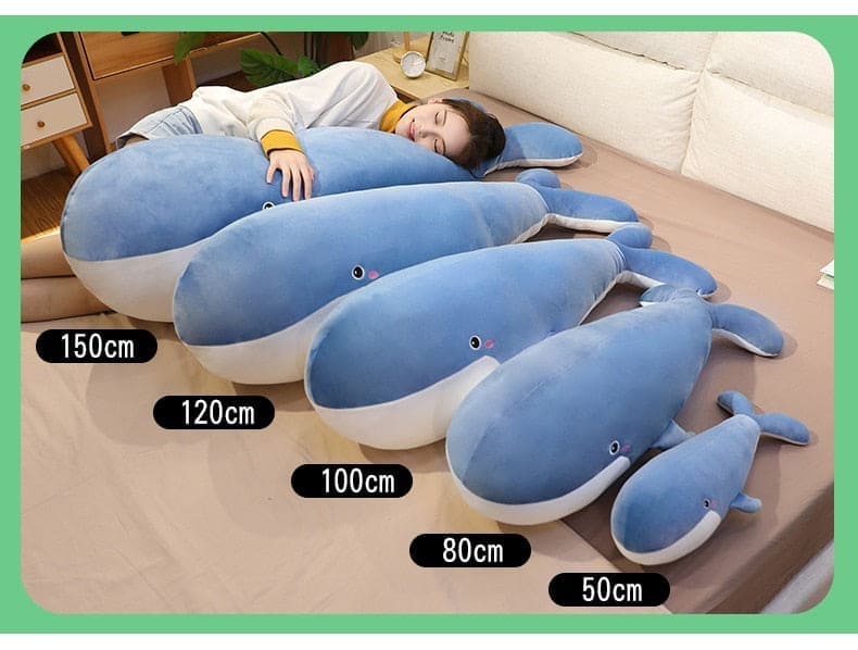 🐳💙 Ocean Wonders™ Giant Blue Whale Plush – Dive Into Cuddly Adventure! 🌊✨