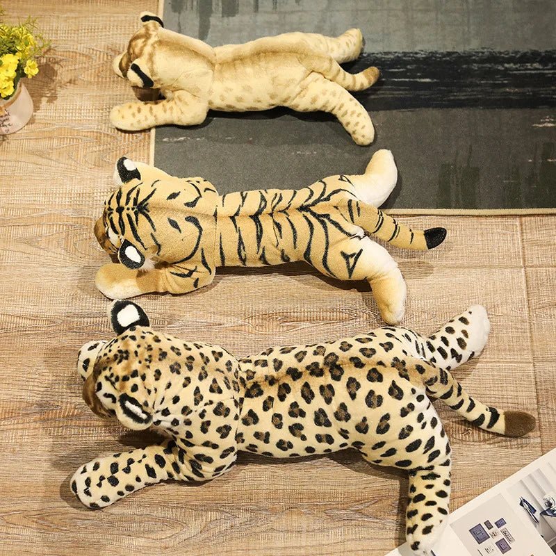 Roaring with Realism: Simulation Lion, Tiger, and Leopard Plush Toys - The Little Big Store