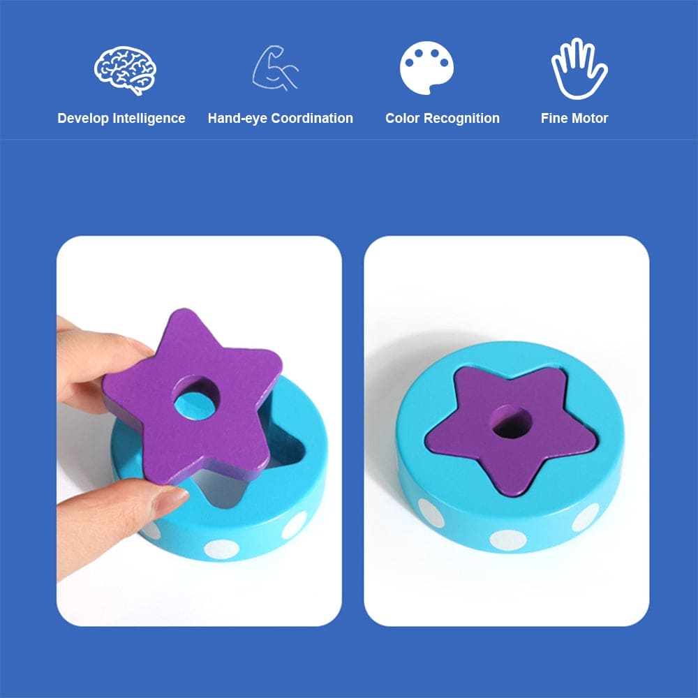 🚀 Rocket Discovery: Wooden Sorting Toy for Little Explorers
