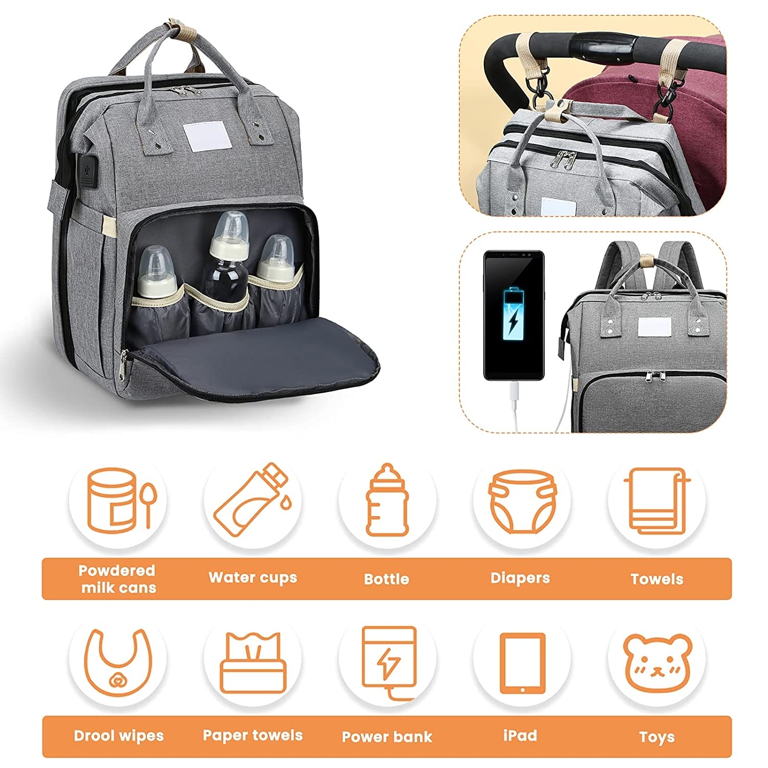 💤 Your Baby’s Dream Haven: Ultimate Portable Bed & Diaper Bag Combo! 🎒🍼