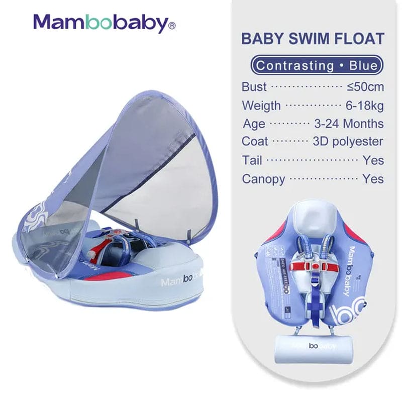 SplashVIP Baby Float: Ultimate Non-Inflatable Swim Trainer with Canopy