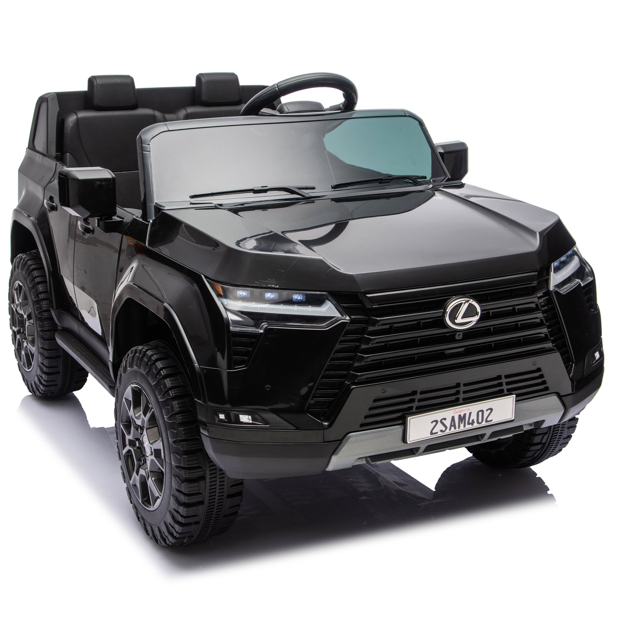 Lexus GX550 24V 2-Seater Kids Ride On Car W/ PC 2.4G, High Chassis and Anti-Slip Grip wheels, Four-wheel Suspension, LED light, Bluetooth&MP3 Music, Speed up to 3.73 MPH for Kids Aged 3-6