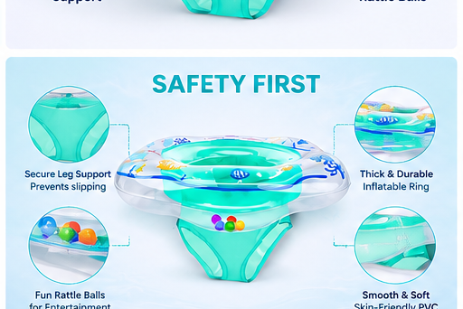 Baby Pool Float™ – Double Airbag Safety Seat for Infants 6–12 Months