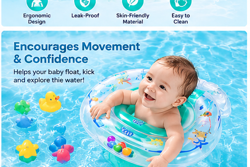 Baby Pool Float™ – Double Airbag Safety Seat for Infants 6–12 Months