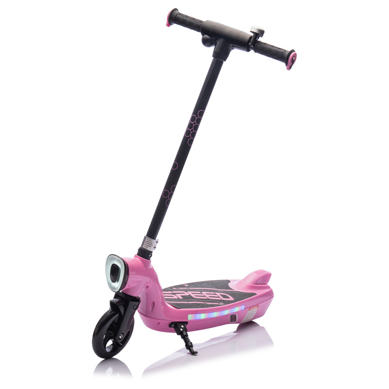 ZoomSpark™  X6 – LED Electric Scooter for Kids 6+ with Kickstand, Bell & Brake