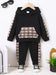 Plaid Long Sleeve Hoodie and Pants Set - The Little Big Store
