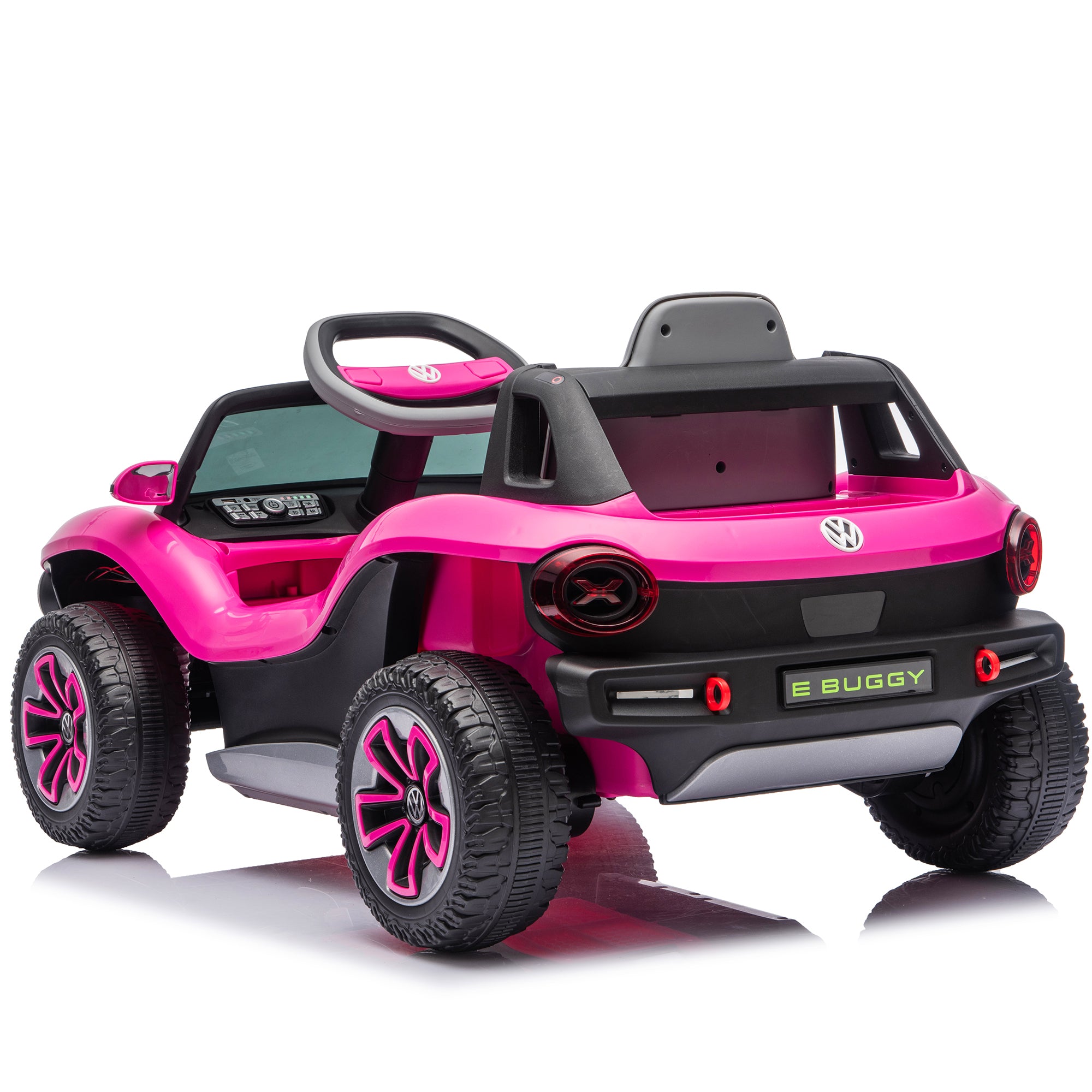12V Licensed Volkswagen Beetle Kids Ride On Car, Pink