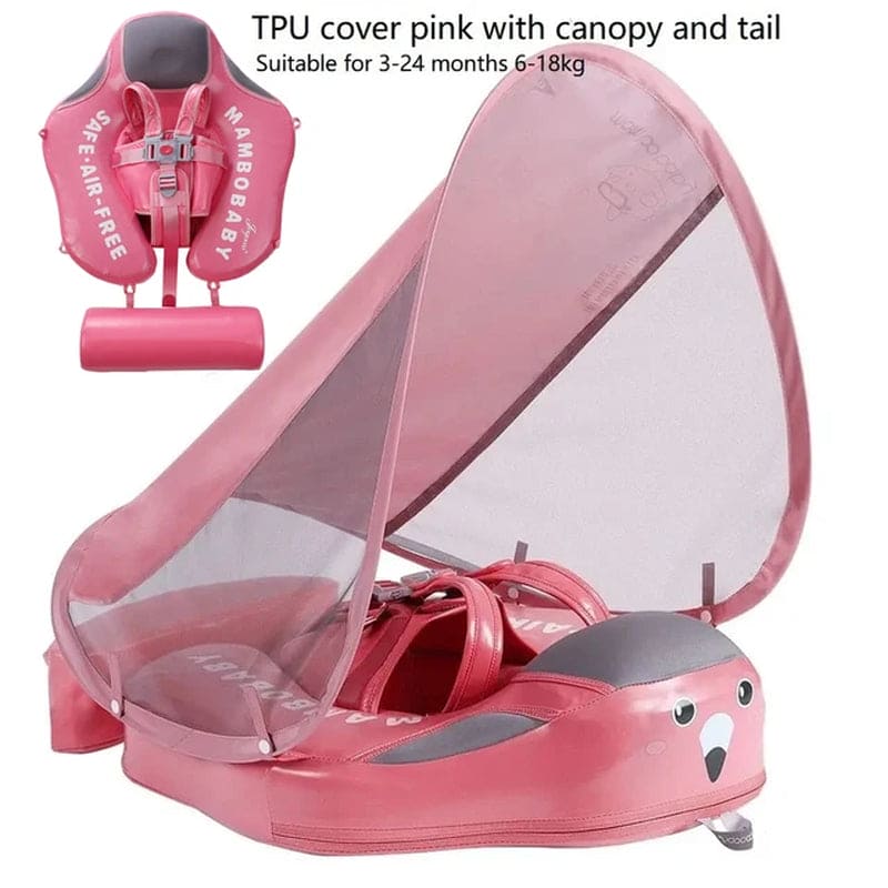 SplashVIP Baby Float: Ultimate Non-Inflatable Swim Trainer with Canopy