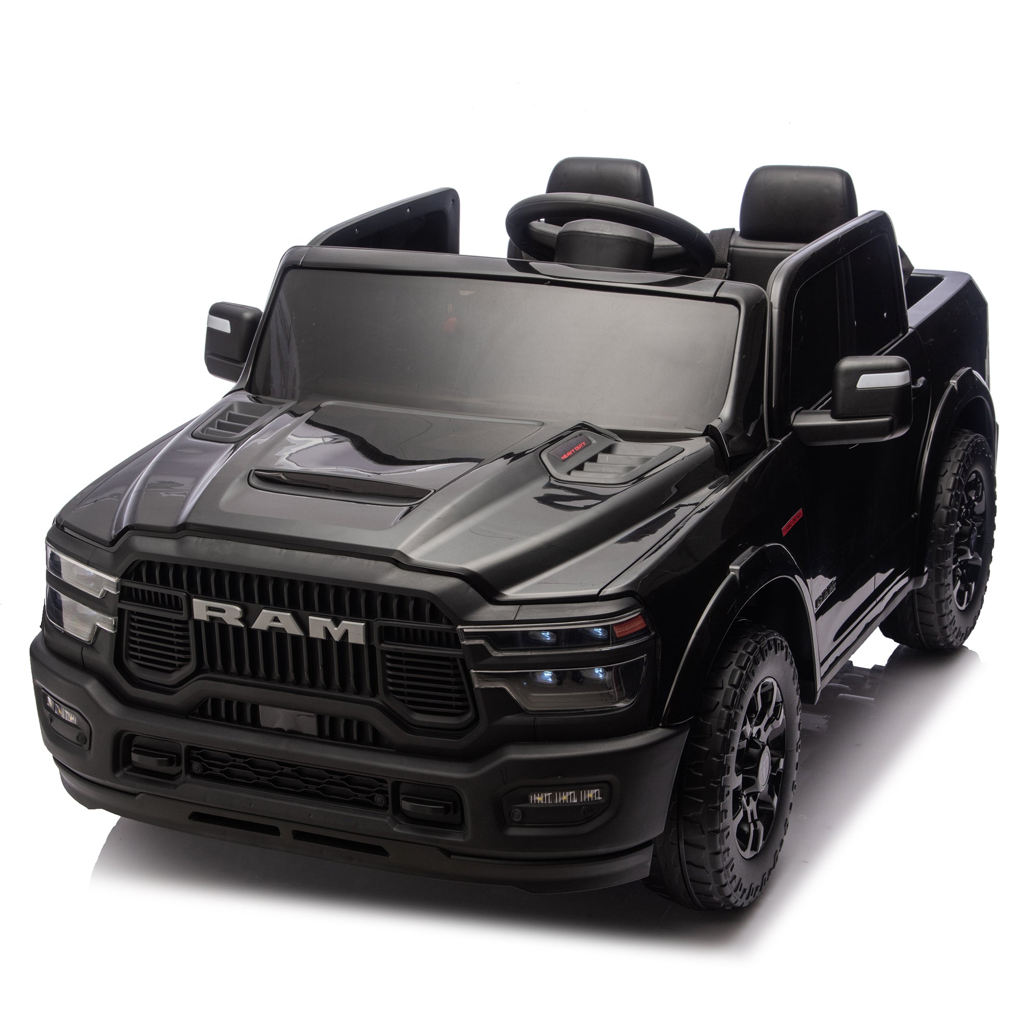 24V Licensed Dodge RAM 2500 2-Seater Ride-On Truck – Black