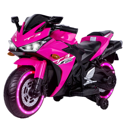 kids motorcycle,12V motorcycle for kids 3 4 5 6 years Boys Girls 12v7ah kids motorcycle ride on toy with Training Wheels/manual throttle/ drive by hand /Lighting wheels - The Little Big Store
