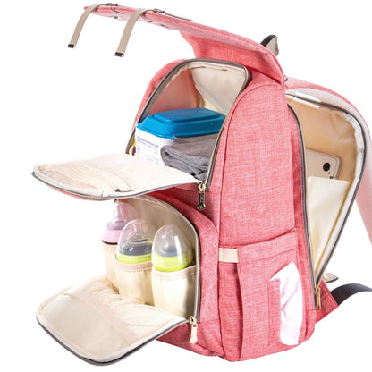 🎒 UrbanTote Canvas Diaper Backpack 🍼 – Durable & Stylish Baby Bag for On-the-Go Moms