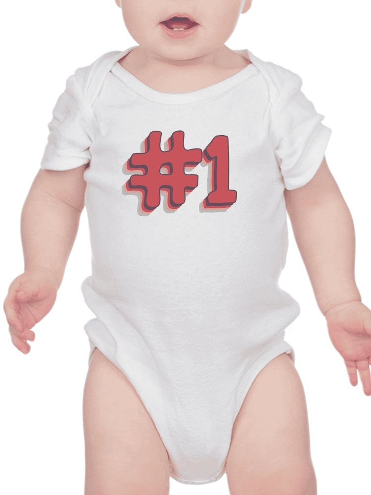 Number 1 Bodysuit Baby's -SmartPrintsInk Designs - The Little Big Store