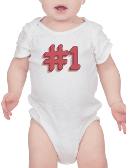 Number 1 Bodysuit Baby's -SmartPrintsInk Designs - The Little Big Store