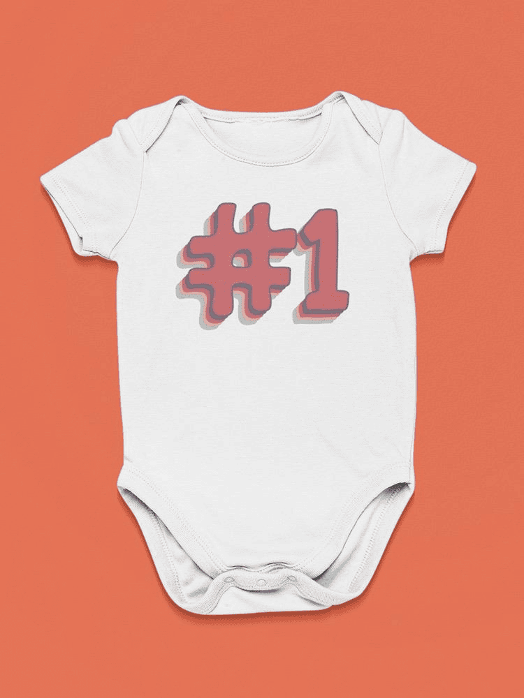 Number 1 Bodysuit Baby's -SmartPrintsInk Designs - The Little Big Store