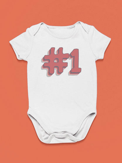 Number 1 Bodysuit Baby's -SmartPrintsInk Designs - The Little Big Store