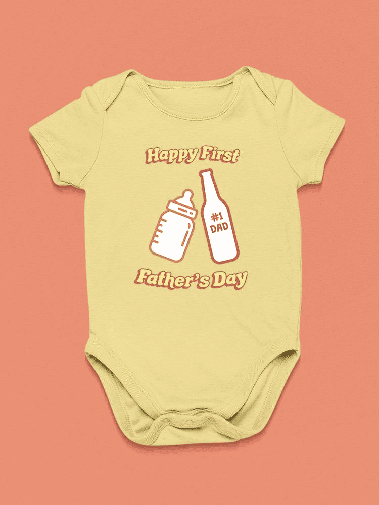 Happy First Father's Day Bodysuit Baby's -SmartPrintsInk Designs - The Little Big Store