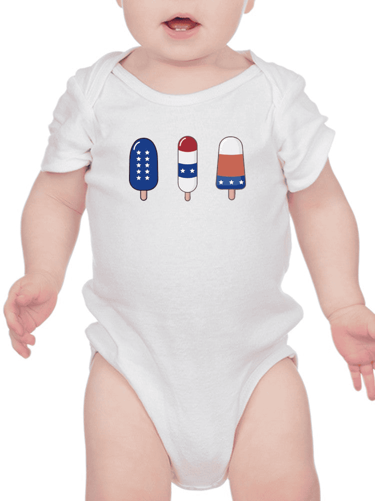 Ice Pops With Usa Colors Bodysuit Baby's -SmartPrintsInk Designs - The Little Big Store