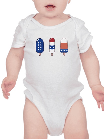 Ice Pops With Usa Colors Bodysuit Baby's -SmartPrintsInk Designs - The Little Big Store