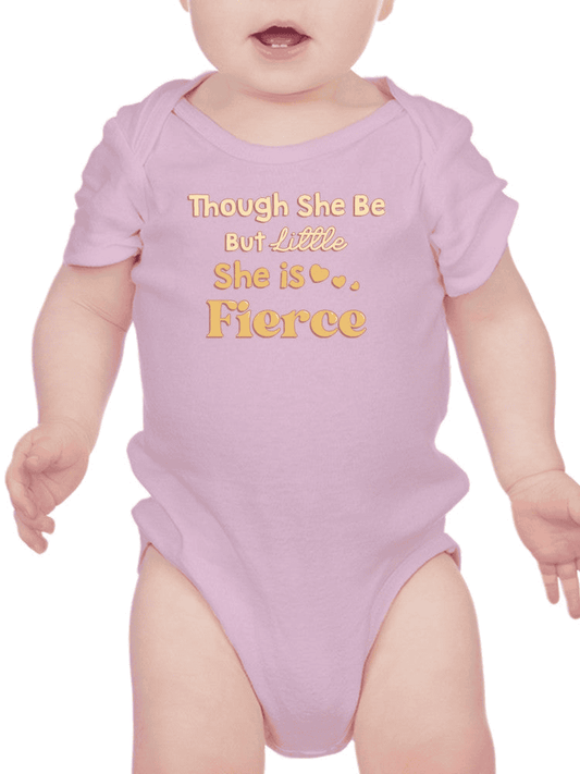 Little But Fierce Quote Bodysuit Baby's -SmartPrintsInk Designs - The Little Big Store