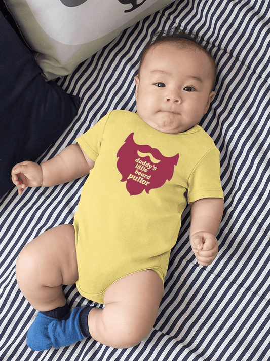 Daddy's Little Beard Puller Bodysuit Baby's -SmartPrintsInk Designs - The Little Big Store