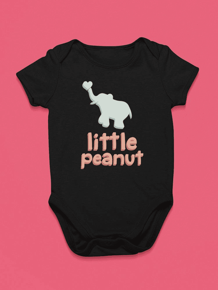 Little Peanut, Cute Elephant Bodysuit Baby's -SmartPrintsInk Designs - The Little Big Store