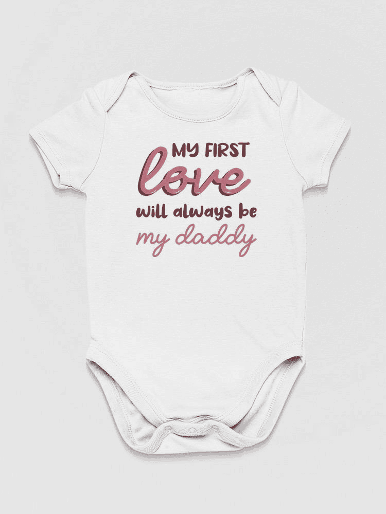 My First Love, Quote Bodysuit Baby's -SmartPrintsInk Designs - The Little Big Store