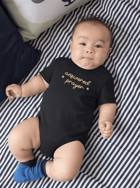 Answered, Quote Bodysuit Baby's -SmartPrintsInk Designs - The Little Big Store