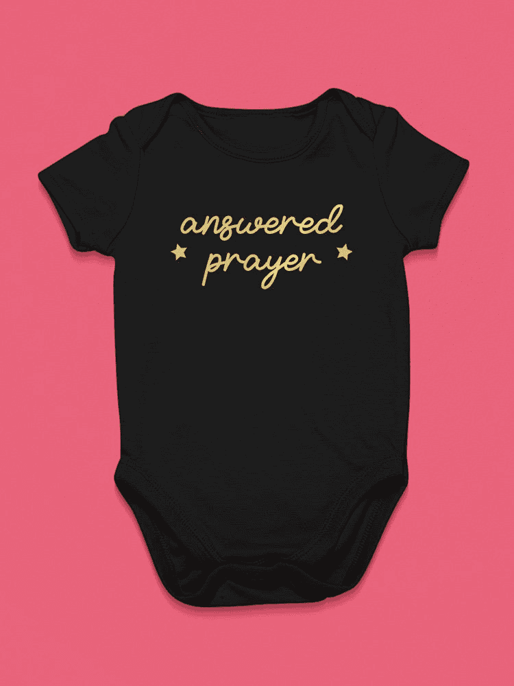 Answered, Quote Bodysuit Baby's -SmartPrintsInk Designs - The Little Big Store