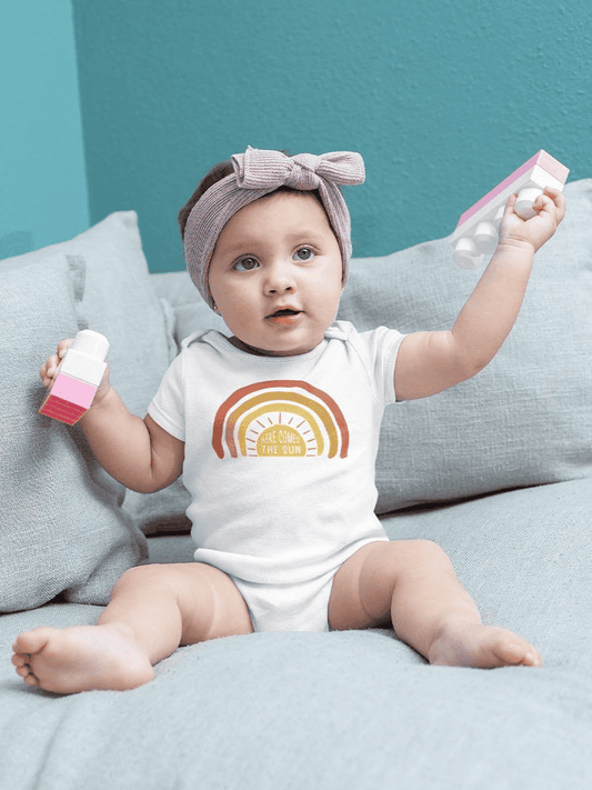 Bright Sun With Rays Bodysuit -SmartPrintsInk Designs - The Little Big Store