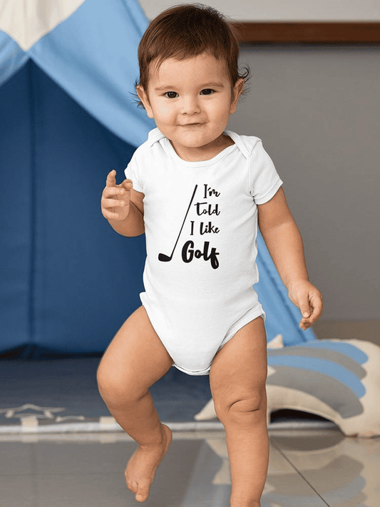 I'm Told I Like Golf Bodysuit -SmartPrintsInk Designs - The Little Big Store