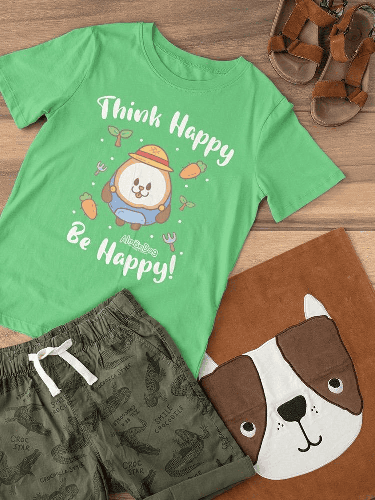 Think Happy, Children Design Tee Toddler's -Electural Designs