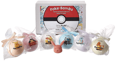 Bath Fizzy with Surprise Toy: Poke-Bomb Bath Fizzy, 6 (5 oz), Great for Bubble Baths, Perfect for Girls and Boys - The Little Big Store